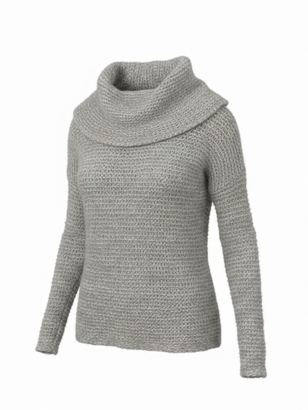Jennifer Lopez Heather Gray Cowl Neck Sweater Wool Blend size medium
